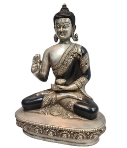 Brass Idol Medicine Buddha <b>Gold</b> Finish Home Decor <b>Statue</b> Sculpture Figurine - Product Image 2