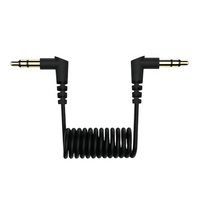 Câble d'enregistrement spiralé pour microphone sans fil 3,5 mm vers Type-C / Type-C vers Type-C / 3,5 mm TRS vers TRS / 3,5 mm TRRS vers TRS