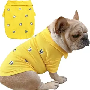 Haustier Kleidung Mantel Hunde hemd Weiche Welpen bekleidung Atmungsaktives französisches Bulldoggen-T- Shirt Welpen-Outfit