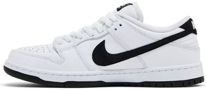<span class=keywords><strong>Nike</strong></span> Dunk Low Pro SB Chaussures de skateboard blanches <span class=keywords><strong>et</strong></span> noires unisexes en cuir véritable à lacets avec semelle extérieure en caoutchouc - Product Image 1