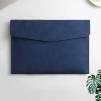 Gran oferta A4 carpeta de archivos impermeable PU cuero documento titular cartera sobre caso