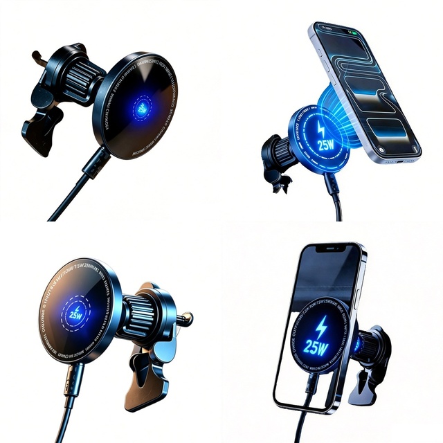 New Electronics Products Trending 2026 Magnetic Wireless Car Charger Super Fast Charge 25W Air Vent Car Phone Holder Consumer