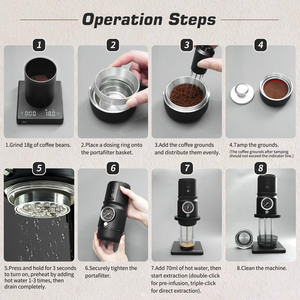 Machine à expresso portable Super58, pression réglable de 18 à 20 g, <span class=keywords><strong>cafetière</strong></span> USB-C <span class=keywords><strong>pour</strong></span> <span class=keywords><strong>voiture</strong></span>, camping, camping-car, randonnée et bureau - Product Image 3