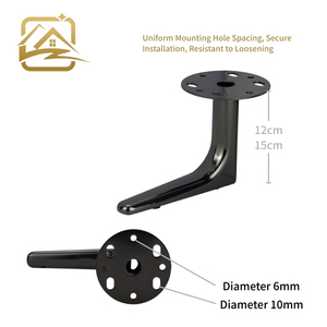 modern suppliers solid 12cm/15cm black l shaped metal <b>sofa</b> legs iron furniture legs <b>Support</b> <b>sofa</b> for <b>sofa</b> bed and cabinet - Product Image 3