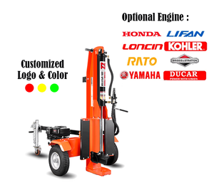 KMAX 7HP 22Ton Mini cortadora de troncos Tuv/CE Aprobación Bosque Granja Uso doméstico Cortadora de troncos 24s Tiempo de ciclo Máquina cortadora de madera - Product Image 5