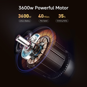 Trottinette électrique JLM X7, <span class=keywords><strong>vitesse</strong></span> maximale 65 km/h, en alliage d'aluminium, double moteur, amortisseur étanche de type C, frein, directement de l'usine - Product Image 3