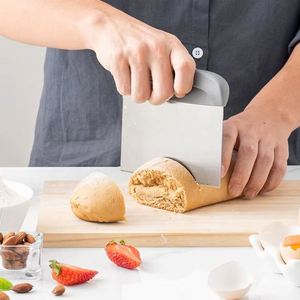 Food Grade Stainless Steel Foldable Disposable <b>Bench</b> Scraper Non-Slip <b>Plastic</b> Handle Kitchen Dough Cutter for Home Commercial - Product Image 4