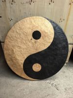 Gong traditionnel chinois en bronze, design Yin Yang personnalisé, pour la sonothérapie et les bains sonores, vente en gros