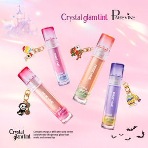 Toptan özel etiket yapışmaz fincan mat sıvı dudak parlatıcısı Glitter dudak yağı nemlendirici dolgun makyaj ile anahtarlık - Product Image 5