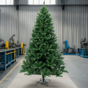 Árbol de Navidad Artificial Plegable para Interiores y Exteriores, Grande, con Luces LED Blancas Cálidas - Product Image 1