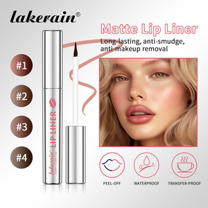 Crayon à lèvres hydratant Lakerain, teinte <span class=keywords><strong>rose</strong></span> neutre mauve, brun chocolat froid, non-transférable, waterproof, sans bavures - Product Image 4