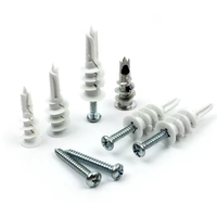 Cheville d'expansion pour cloison sèche en nylon PA66 filetée, auto-perceuse, diamètre 13 mm, capacité 50 LBS