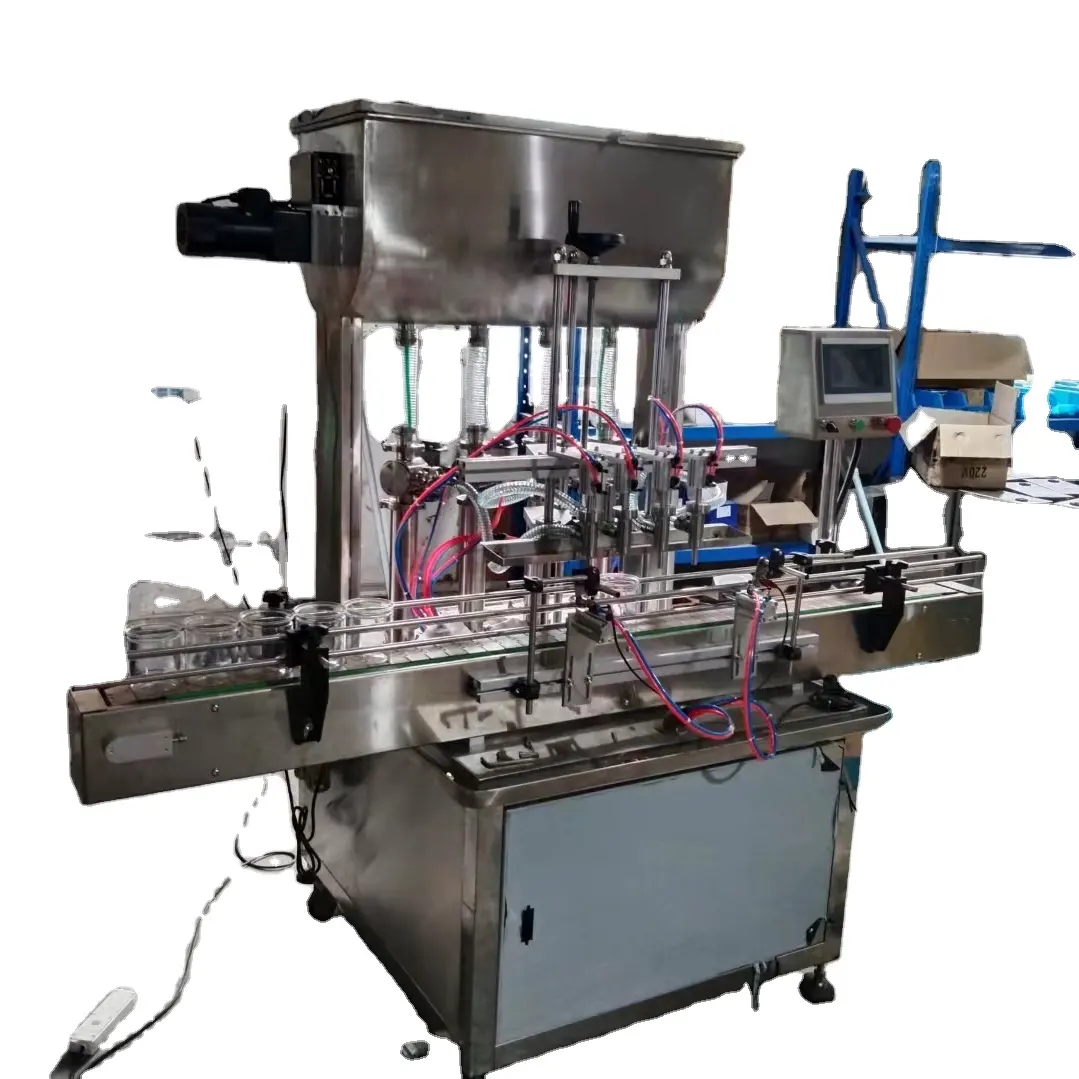 SY-APF4 automático 4 bicos pasta líquida máquina de enchimento para a linha de produção de montagem