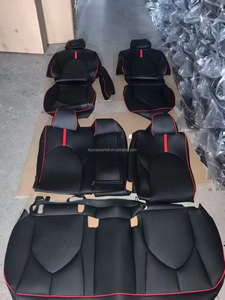 Fundas de asiento de coche de lujo personalizadas, de cuero y terciopelo, para Hilux Revo <span class=keywords><strong>Vigo</strong></span>, juego completo, para interior, 2006-2023 - Product Image 5
