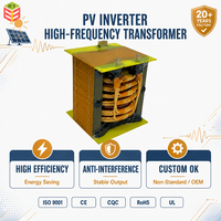Transformateur HF PQ5560 12kW pour onduleur photovoltaïque, enroulement en feuille de cuivre, faible inductance de fuite 340uH/28uH 100KHz, énergie solaire nouvelle génération