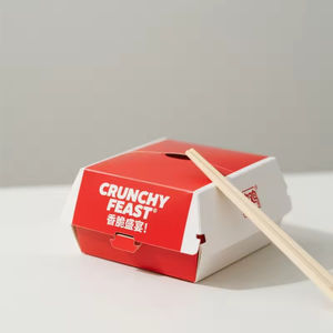 Emballage personnalisé pour frites, hot-dogs, poulet frit, hamburgers, en boîte <span class=keywords><strong>à</strong></span> hamburger en papier - Product Image 2