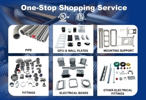 Hộp vuông thép mạ kẽm 4 inch với vít nối đất được nâng lên hộp kim loại hàn với knockouts đồng tâm và khung phía trước - Product Image 5