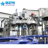 Máquina Llenadora de Bebidas Carbonatadas Totalmente Automática 3000BPH SS316, Envasadora de Botellas de Vidrio de Grado Alimenticio con Enjuague a Contrapresión, Tapadora, Certificación CE ISO