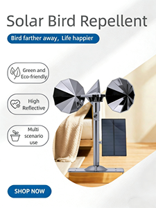 Dissuasore per Uccelli Riflettente Rotante, Repellente per Uccelli a Energia Eolica o Solare, Dissuasori per Uccelli Riflettenti a Doppia Faccia per Esterni - Product Image 6