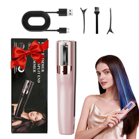 Coupe-pointes fourchues électrique portable rose en ABS – Outil de réparation des cheveux secs et cassants – Sans fil et rechargeable