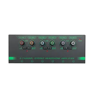 Prezzo di fabbrica H6 amplificatore per cuffie Stereo professionale a 6 canali monitoraggio portatile interfaccia Audio USB compatta