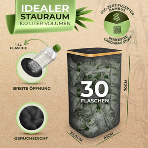 Almacenamiento de botellas de depósito [incluye bolsa de transporte XXL] para envases y almacenamiento de residuos de vidrio para botellas de depósito colector de botellas - Product Image 6