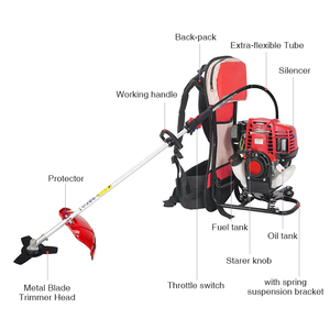 Decespugliatore Industriale a 4 Tempi 35.8cc con Accessorio per Diserbo, Testa Rotativa e Coltivatore - Product Image 2