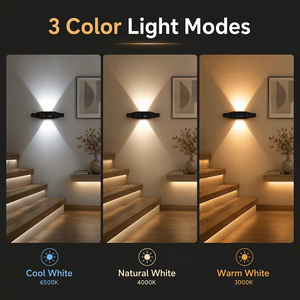 Rechargeable motion-sensing LED lamp, with three color temperatures + RGB color change, dimmable, suitable for bedrooms - Product Image 4