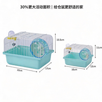Cage à hamster portable CT Syrian Teddy Bear, habitat de voyage à un étage pour l'élevage de gerbilles naines, souris et petits animaux d'extérieur