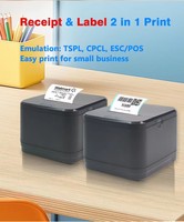Printer Label Thermal Mini Ukuran Ringkas 2 Inci Mesin Pencetak Label Harga 58mm Printer Barcode Tanpa Tinta