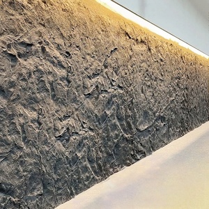 Hiện đại 3D thiết kế Faux <span class=keywords><strong>travertine</strong></span> Panels trong nhà tường Ốp mềm uốn cong gạch Veneer cho khách sạn linh hoạt mềm tường đá - Product Image 1