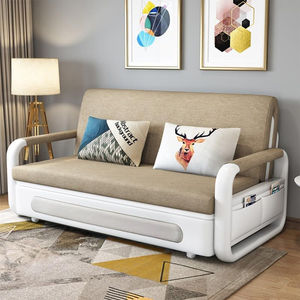 Sofá <span class=keywords><strong>Cama</strong></span> Tapizado <span class=keywords><strong>Grande</strong></span> Tipo Lounge Multiusos Tamaño King para Sala de Estar Color Negro - Product Image 1