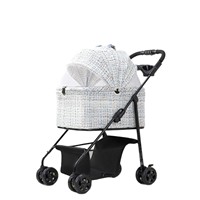 Poussette pliable légère en métal pour animaux de compagnie, transporteur universel portable pour chien et chat