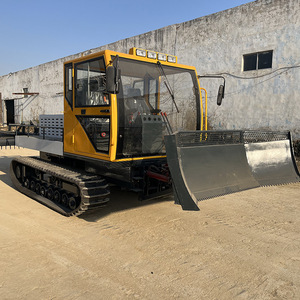 Barredora de nieve tipo oruga con motor amarillo para quitar nieve, fabricada en Shandong - Product Image 1