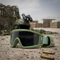 Lunettes tactiques personnalisées avec logo 217M/S, lunettes de tir, lunettes de moto, lunettes anti-vent, lunettes de paintball, lunettes de wargame CS, 3 verres noir, beige, vert