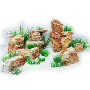 Pierres multicouches rouges colorées de roche de conception d'<span class=keywords><strong>aquarium</strong></span> pour des poissons d'<span class=keywords><strong>aquarium</strong></span> - Product Image 1