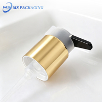 Gold Aluminum 24mm 28mm Pump Sprayer With Plastic Clip Left Right Lock Treatment for Bottles Water Jars for Packing