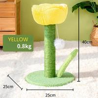 Jouets modernes en plastique pour chats : Griffoir champignon en sisal, tour d'escalade en bois avec boule tournante pour chatons