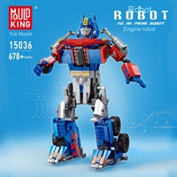 Vente en gros de jouets éducatifs en plastique ABS MKTOYS, robot électrique unisexe transformable, ensembles de blocs de construction OEM, télécommande