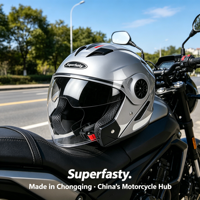 Casques de moto certifiés DOT, directement de l'usine, pour les trajets quotidiens en ville, équipement de conduite personnalisé, casque de moto unisexe