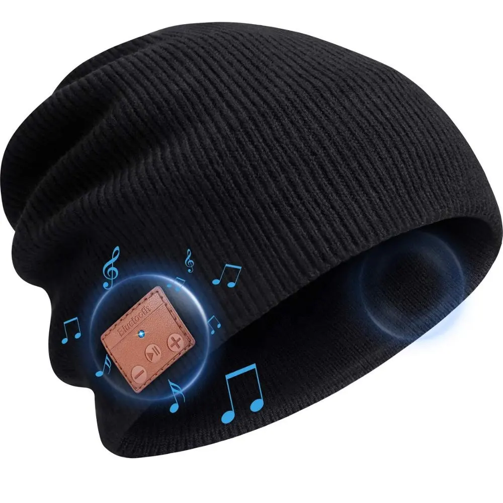 Gorro com bluetooth v5.2, gorro headphone, alto-falantes estéreo embutido e micrphones, presentes, gorro, com fone de ouvido