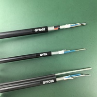 Cable de Fibra Óptica GYTA53 G652D para Exteriores, con Tubo Suelto, Blindado con Cinta de Aluminio, 12/24/48 Hilos, Revestimiento de PE Negro, Garantía de 5 Años