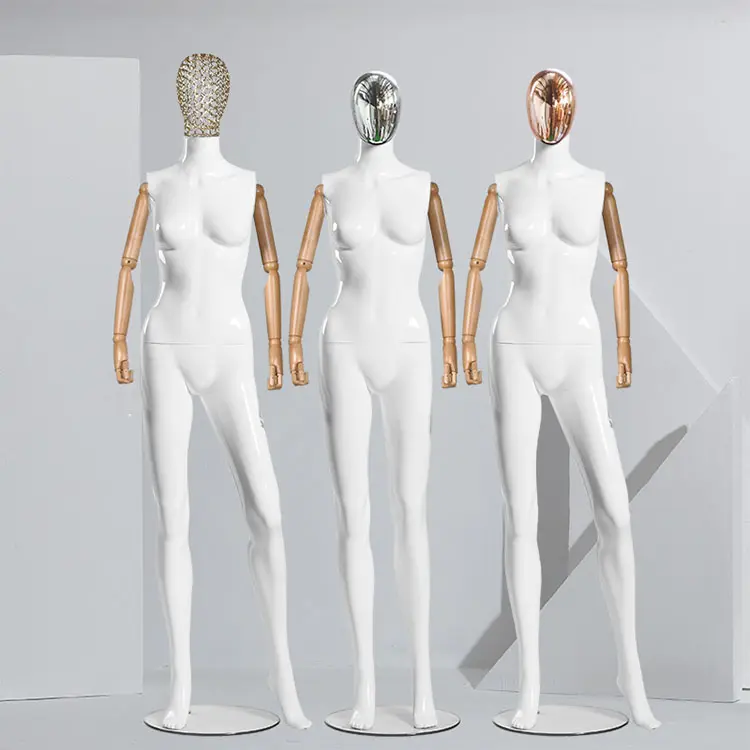 XINJI Wholesale Clothing Store Full Body Mannequin Female Model Form Women White Maniquies Flexible Hand For Clothes Display