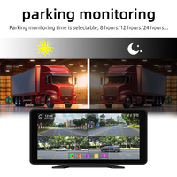 Monitor Headrest Layar Sentuh CHUNQIONG 10.36 inci IPS Portabel 4ch Dashcam Truk dengan Kamera DVR Truk Dual Lensa