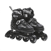 Patins à roulettes ajustables à 4 roues Banwei avec frein au talon bleu noir rouge