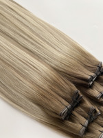 Extensions de cheveux Genius Weft 100 % naturels, couleur personnalisée, sans perte, sans nœuds, double épaisseur, prix de gros Qingdao