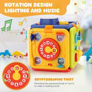 EPT 6 en 1 multifunción niños educación temprana Montessori juguetes de aprendizaje <span class=keywords><strong>sensorial</strong></span> cubos de actividad para bebés - Product Image 4