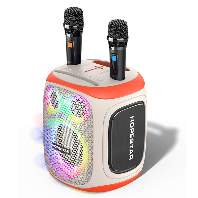 Party130 Extra Bass Outdoor Karaoke Speaker 2 Wireless Microphones Stand for DJ Parties Family Gatherings Home Theatre Big