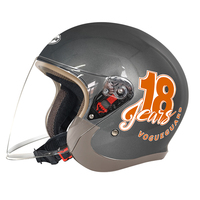 Casques de moto 3/4 rétro à face ouverte pour Vespa et scooters avec visière transparente pour hommes et femmes