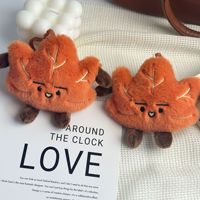 Pendentif porte-clés en peluche feuille d'érable rouge personnalisé, jouet en coton PP doux de 11-30 cm, cadeau unisexe transfrontalier